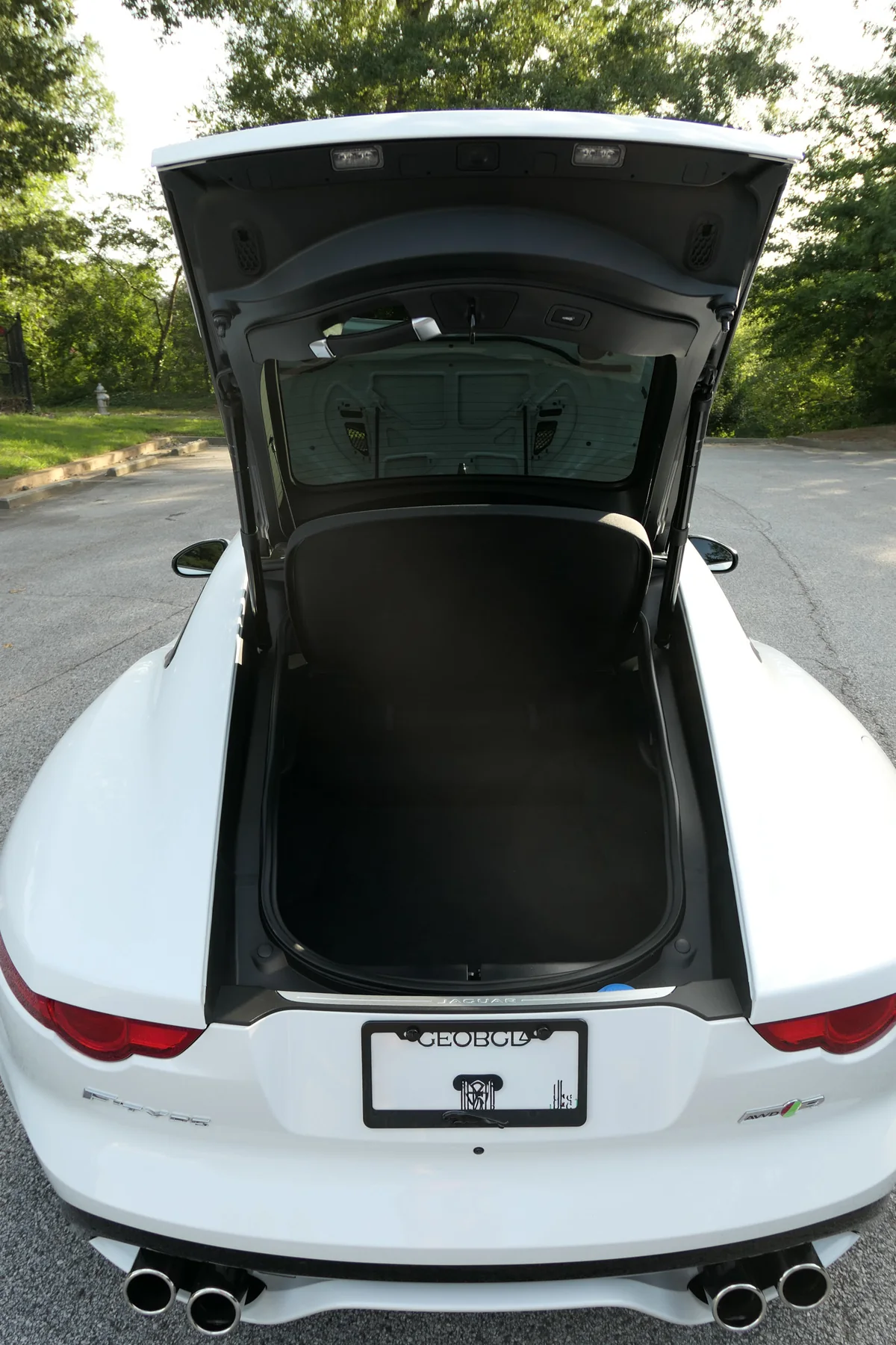 Rear hatch open showing cargo area