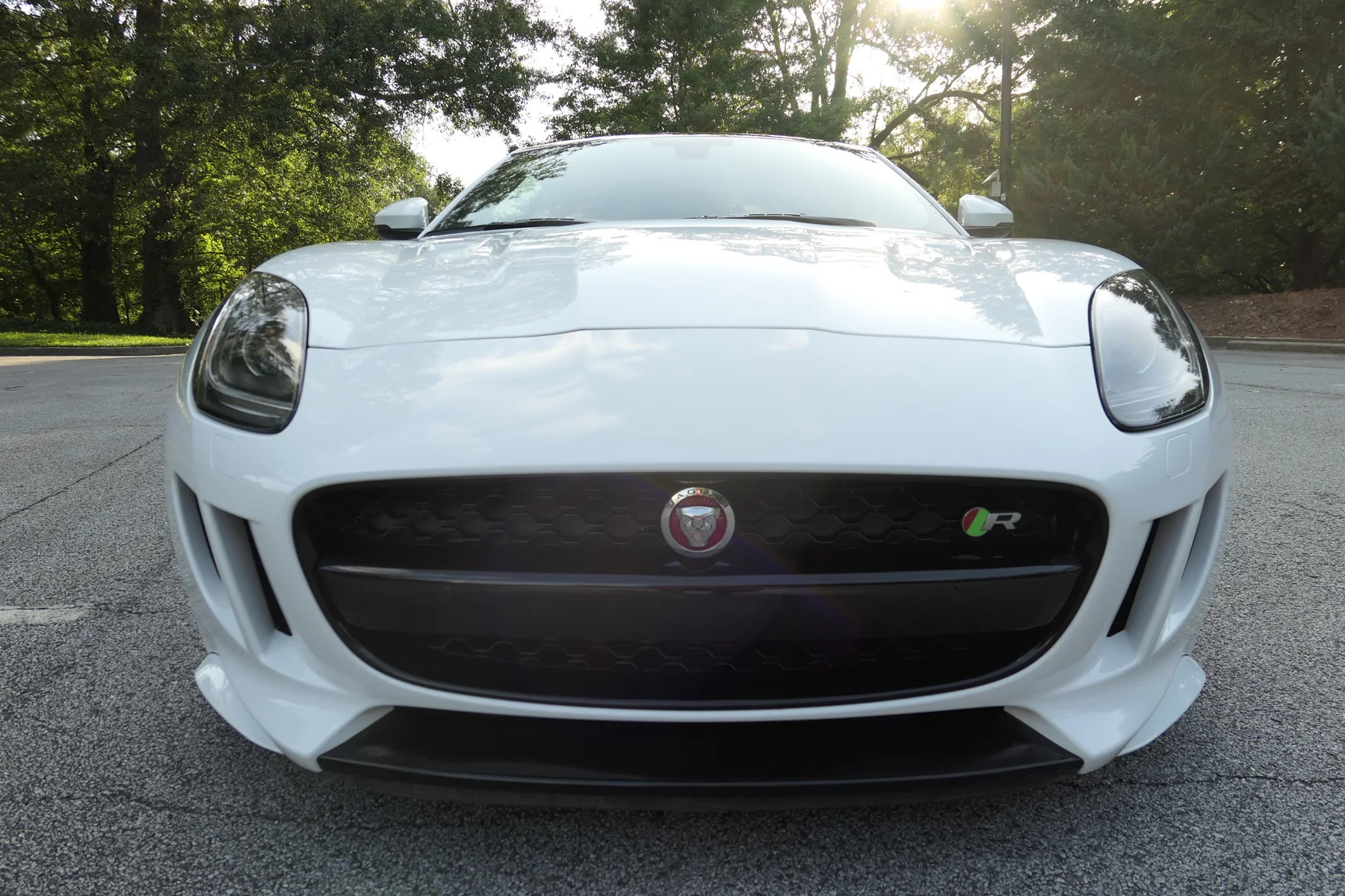 Straight-on front view of the F-Type R