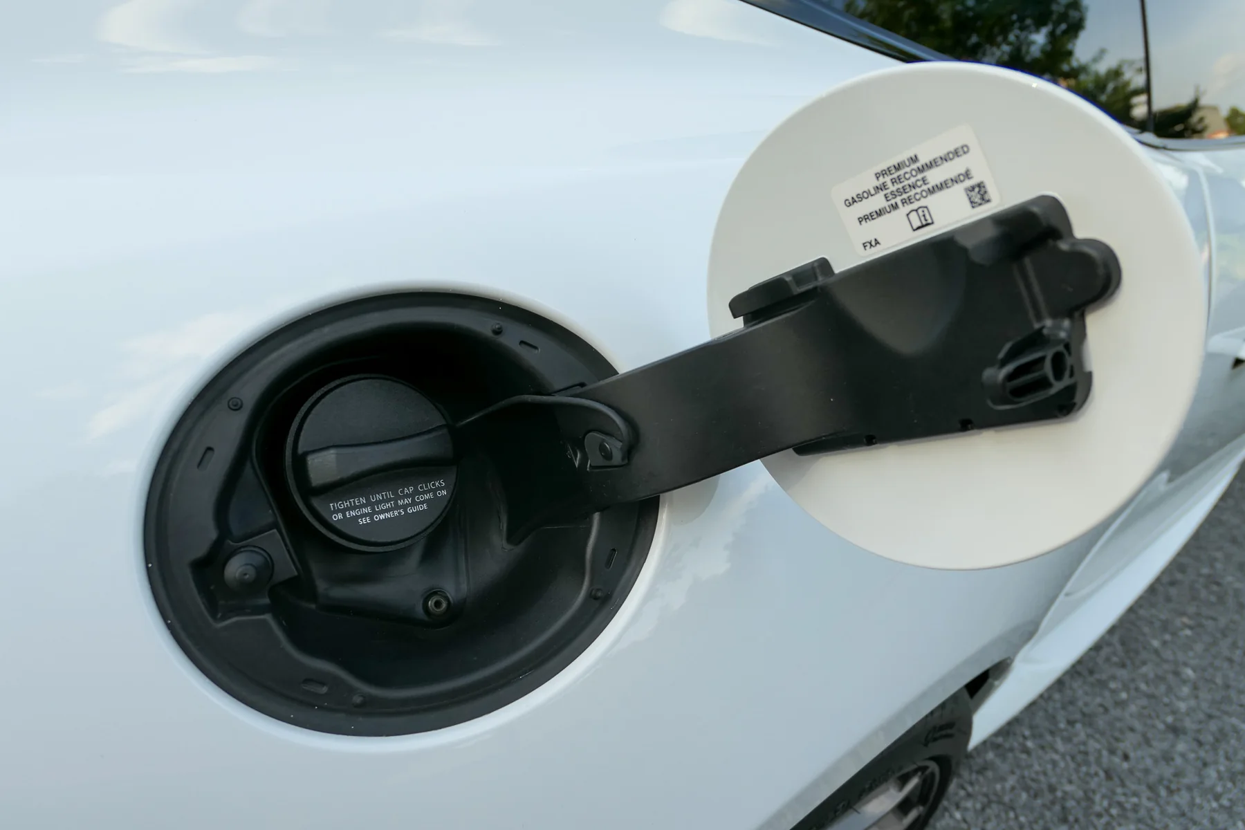 Fuel filler door open