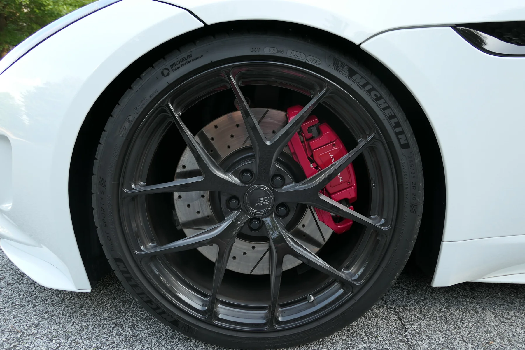 BC Forged RZ21 wheel with red brake caliper
